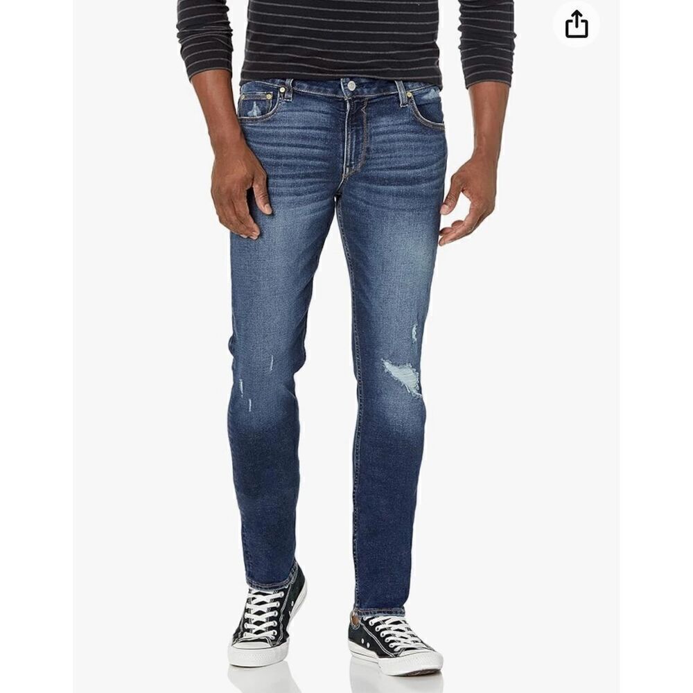 Guess LA Mid Rise Skinny Scotch Fit Blue Denim Men's Jeans